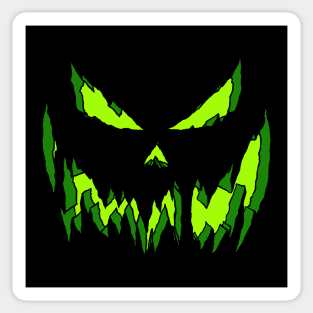 Green Jack-o'-lantern Sticker